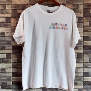 Used Arctic Monkeys Shirt  Large Gildan Heavy Cotton White T-Shirt